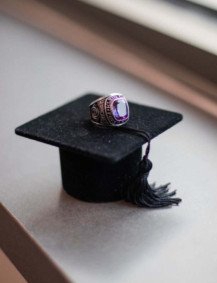 One of the class rings given to a student at the ceremony. Photo by: Nathan DeSimone