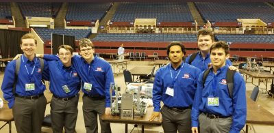 Some of the Cain Engineering/Robotics students that placed third place in TSA. Photo courtesy of the @CainEngineers Twitter.