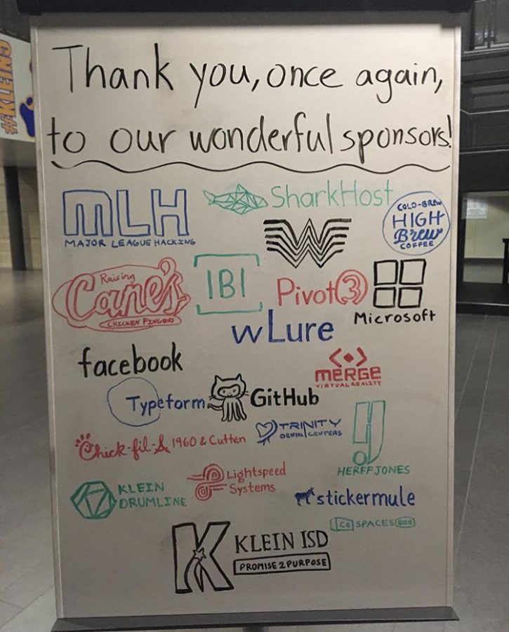 2019 Klein Hacks sponsors. Photo by Klein Hacks Instagram