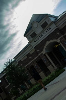 The cold front and clouds moving across Klein Cain High School. Photo by: Enrique Paz