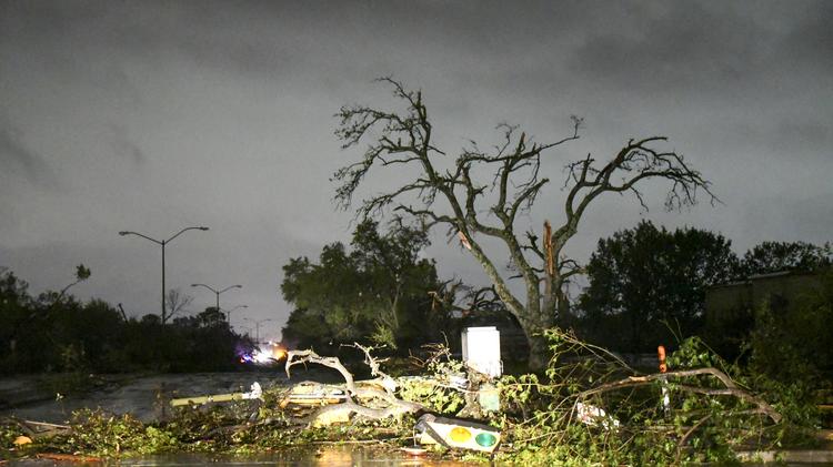 Photo courtesy of The Business Journal. The photo shows the state of Dallas after the tornado