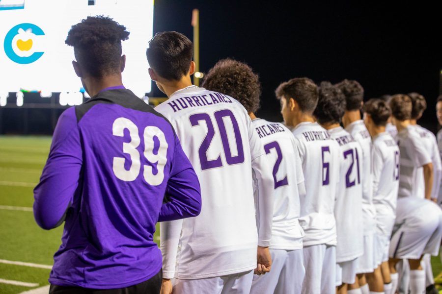 Klein Cain Varsity soccer team getting ready to play the game. Photo by: Zoe Rivers