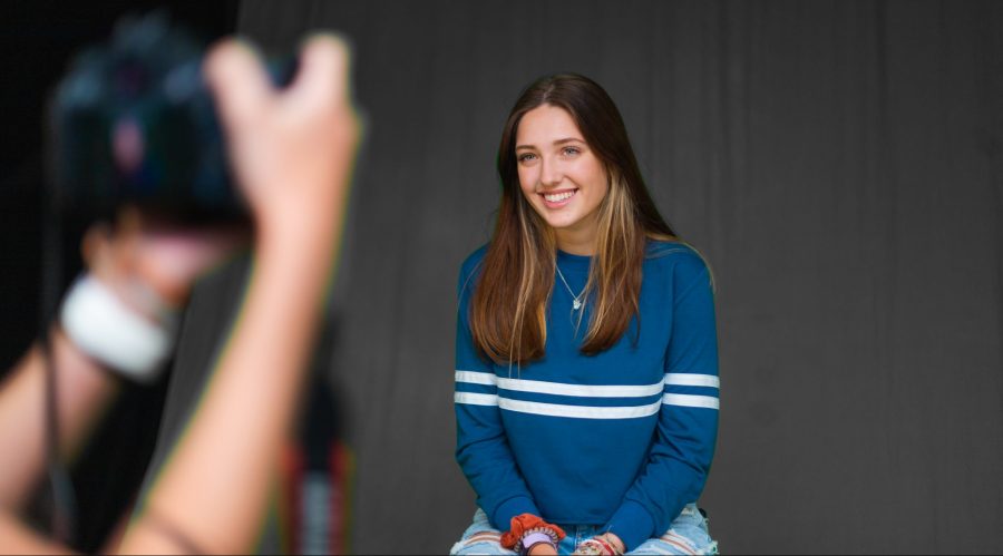 Brianna Jones posing for her photo on picture day. Photo by: Zoe Rivers