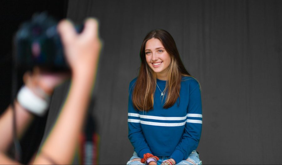 Brianna Jones posing for her photo on picture day. Photo by: Zoe Rivers