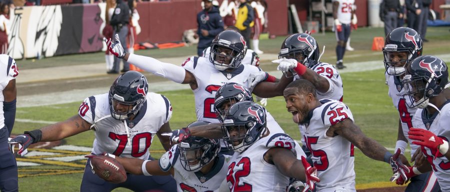 The Houston Texans celebrate at FedExField in 2018 18 November 2018, 15:13:49 Keith Allison