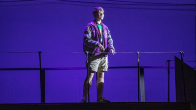 Lead actor, Cooper George, practices his finale number