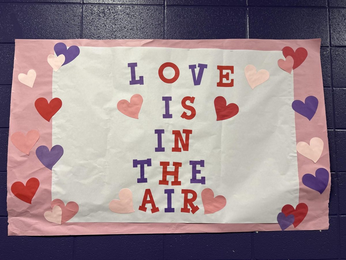 "Love is in the air" poster made by Klein Cain StuCo. 