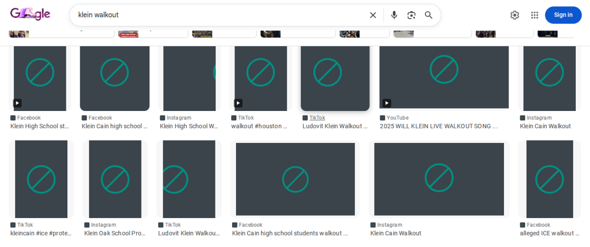 All images of the school walkouts are blocked on student computers. Photo taken by Emma Vannoy. 